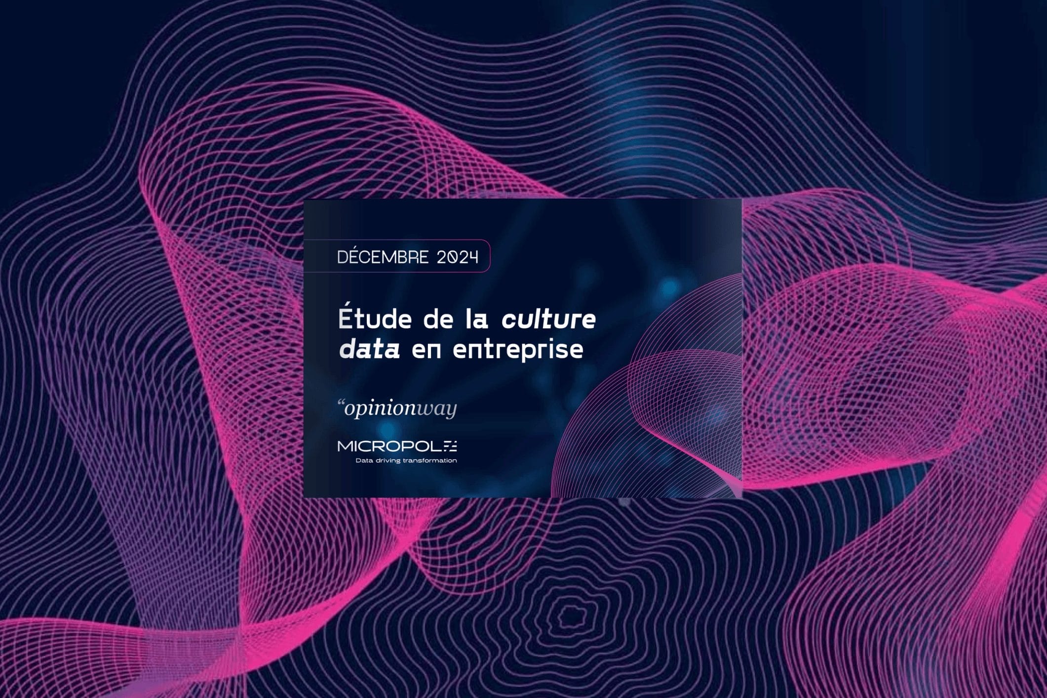 Etude de la culture data en entreprise - Réalisée avec OpinionWay